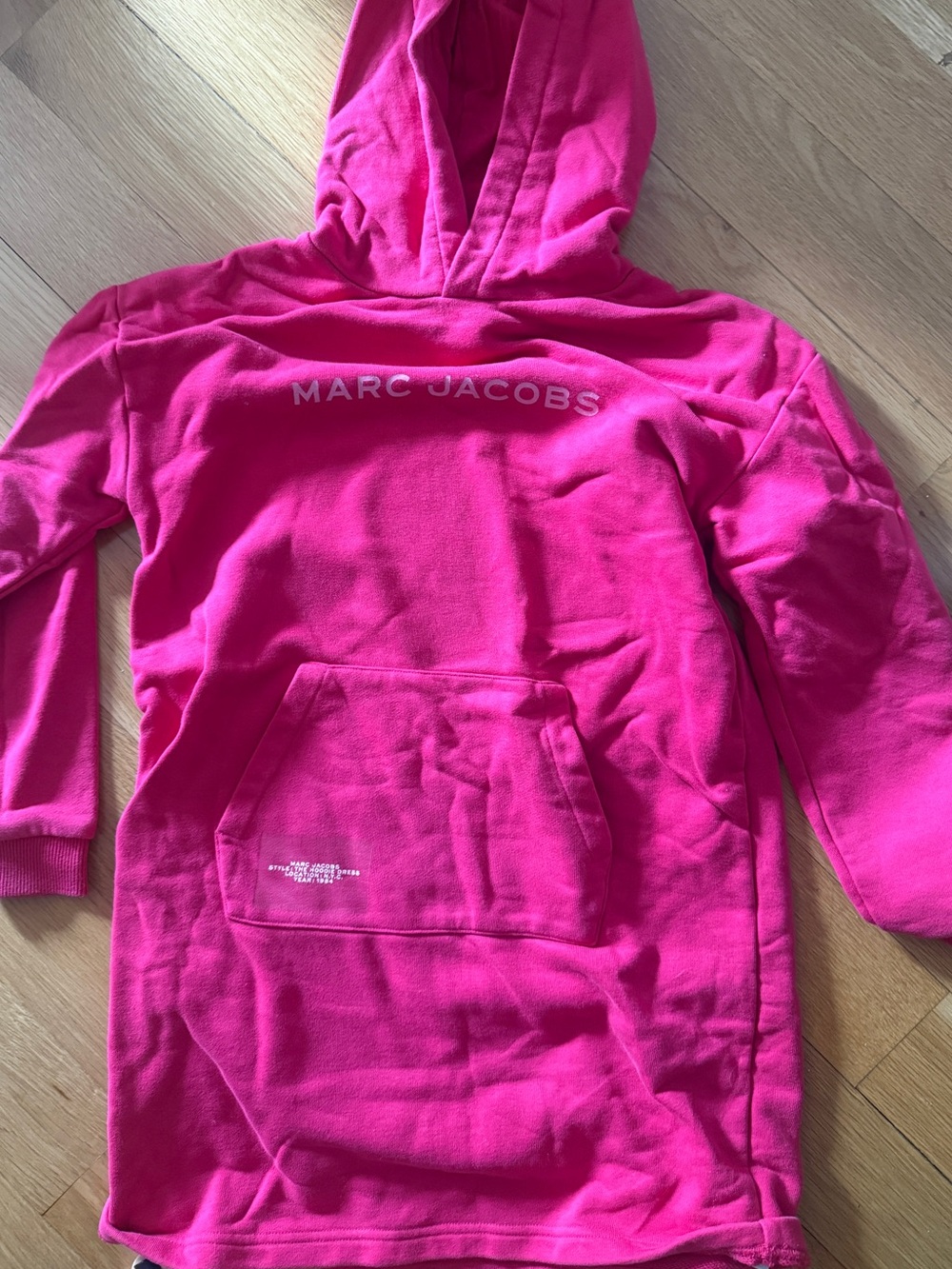 Marc Jacobs Kids Hot Pink Pullover Hoodie Dress